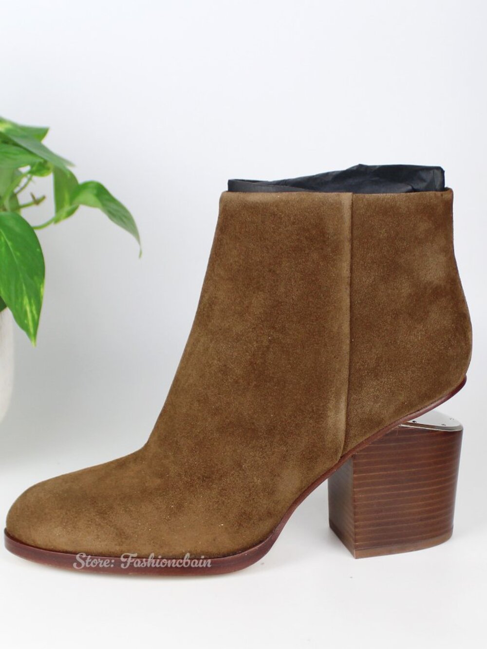 NEW Rare Alexander Wang Gabi Suede Ankle Boots | Cutout Heel | Iconic Designer